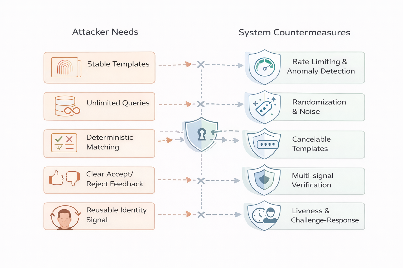 Biometric inversion countermeasures